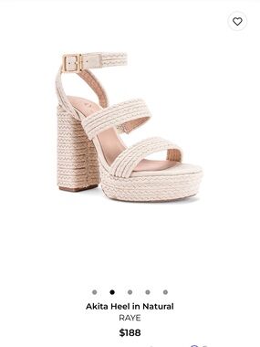 RAYE Akita Platform Heel Sandal in Natural Beige